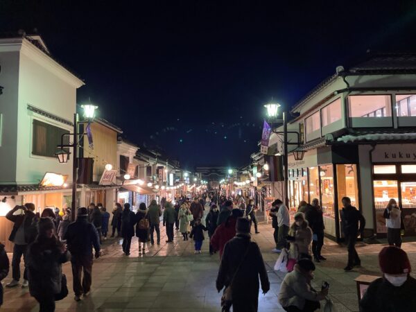 Zenkoji Nakamise during the Zenkoji Lantern Festival